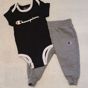 Champion sweatpants with matching onesie/bodysuit